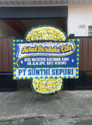 Papan Bunga Duka di Cakranegara Timur